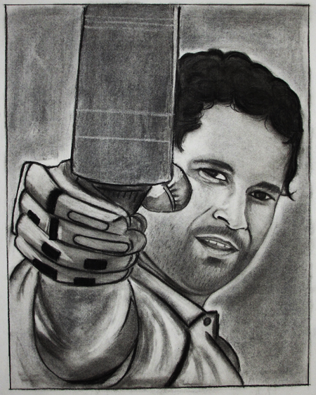 Sachin Tendulkar Drawing With Oil Pastel || #Shorts || #Cricket || By  Surajit Sarkar Art - YouTube